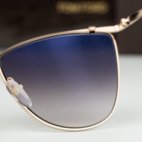 BRAND NEW Tom Ford Women Sunglasses Gold Mirror Brown Cat Eye FT0684 28G - Picture 9 of 11